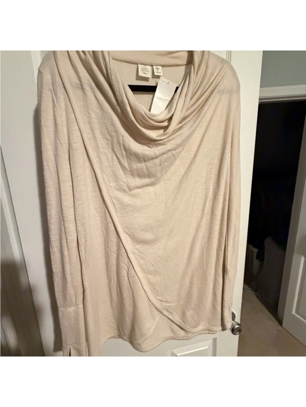 Saint Tropez West Cream Cowl Neck Sweater- NWT